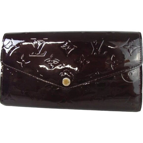 842182AM (G2) Louis Vuitton Wallet Long Black Monogram Vernis - Picture 1 of 12